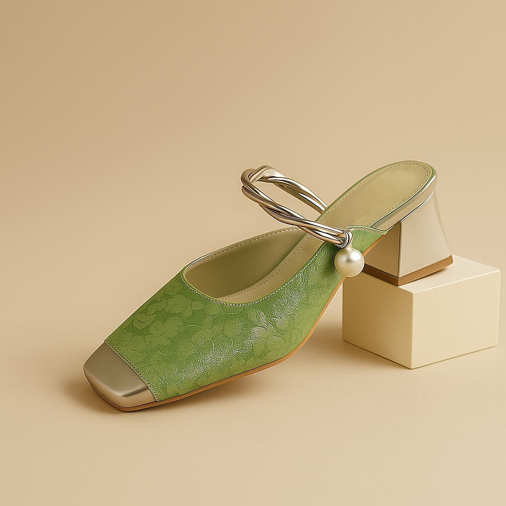 Chiara Leather Block Heels