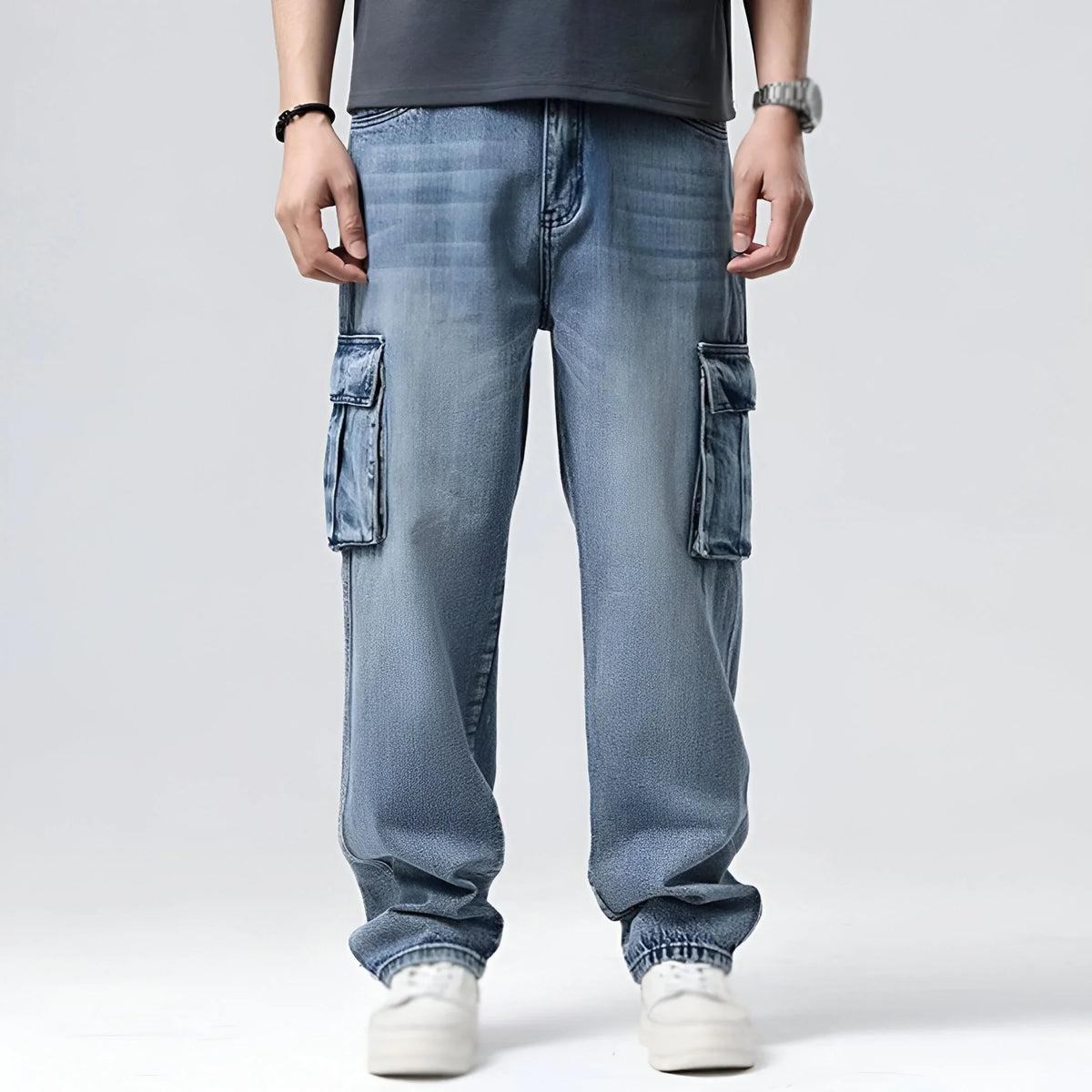 Lazaro Cotton Cargo Jeans
