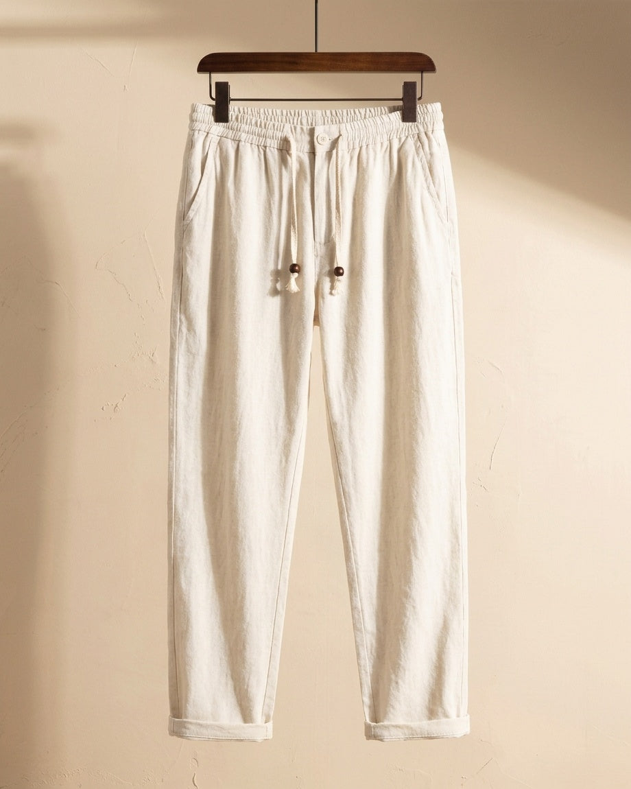 Raffaele Linen Drawstring Trousers