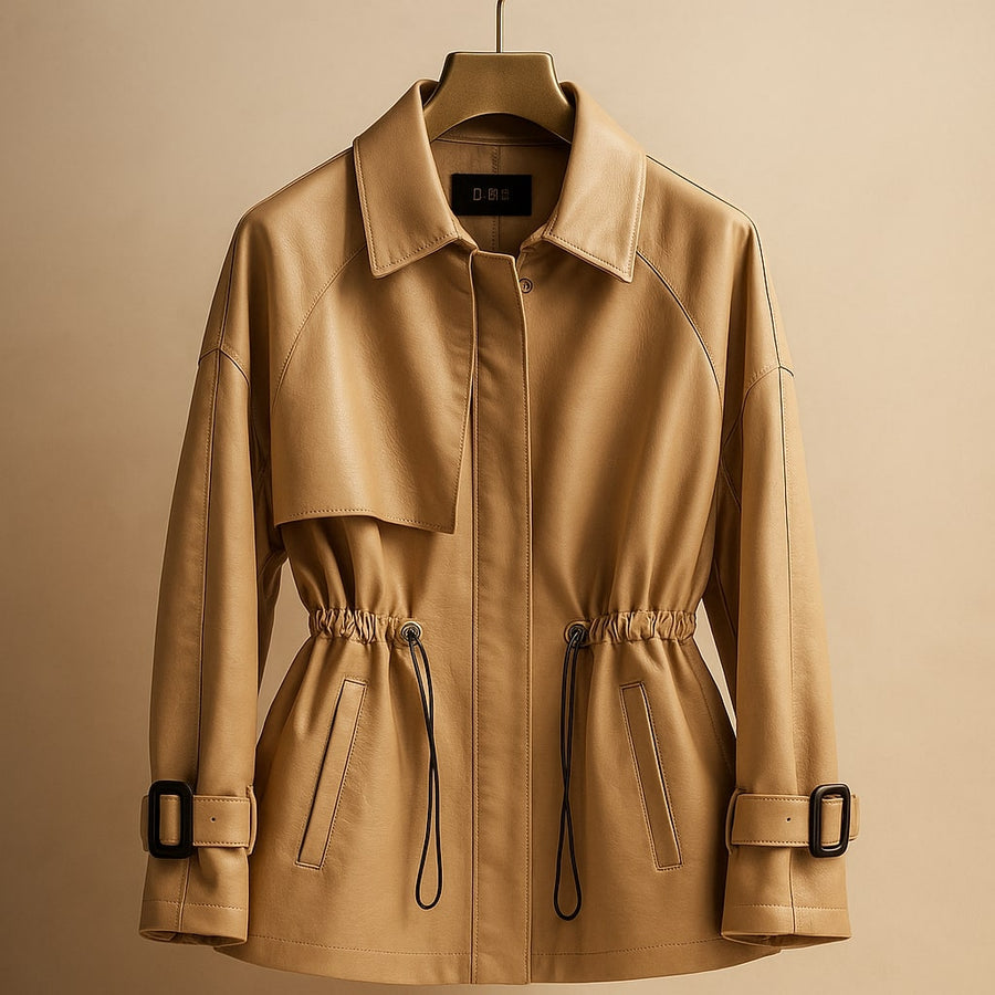 Renata Drawstring Leather Jacket