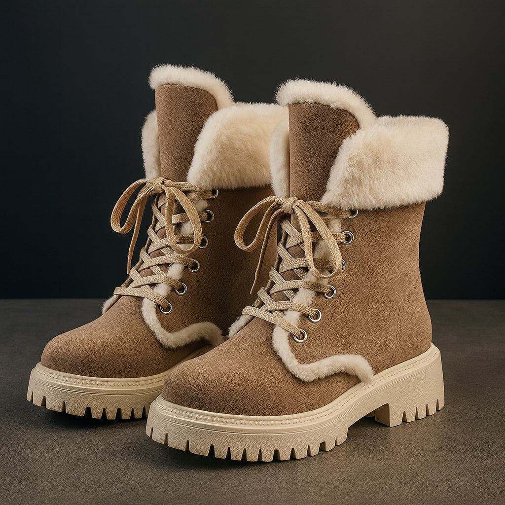 Luciana Lined Lace-Up Boot