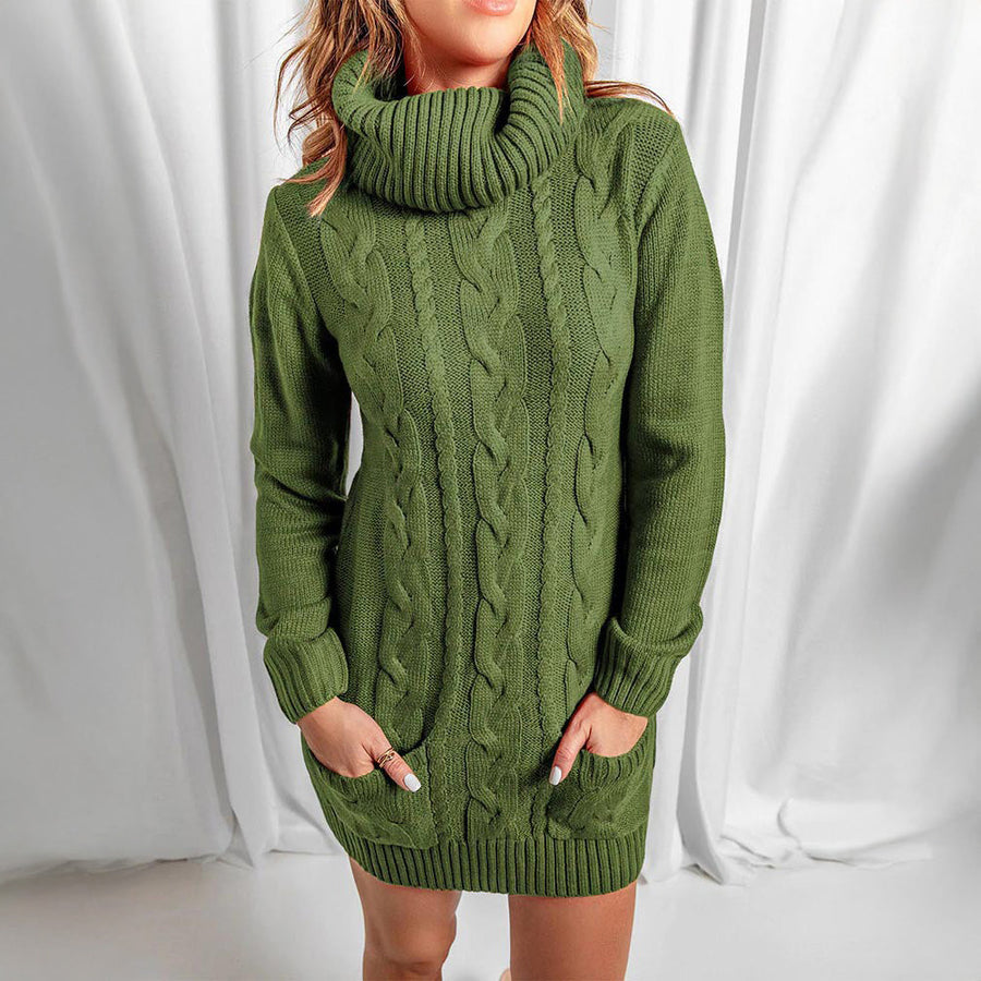 Chiara Cable-Knit Turtleneck Sweater