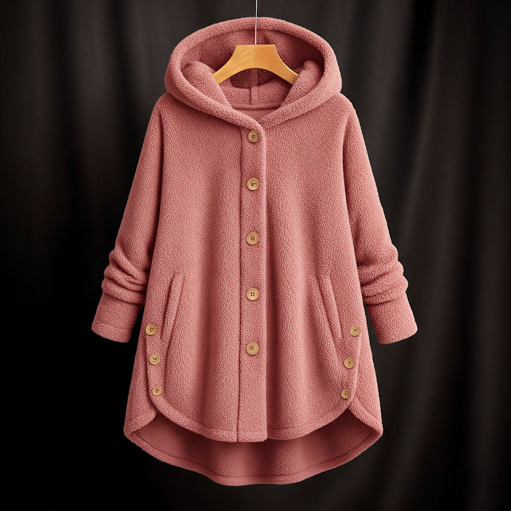 Elena Hooded Fleece Coat