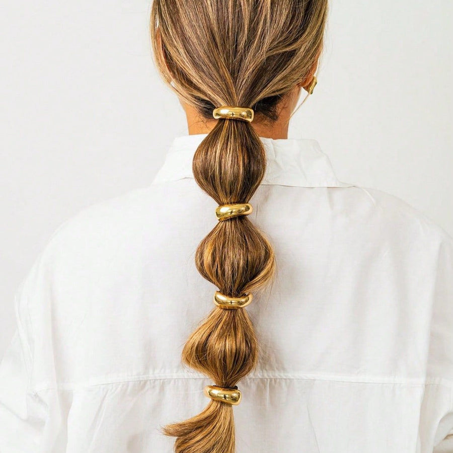 Aria Gold 4-Piece Hair Rings