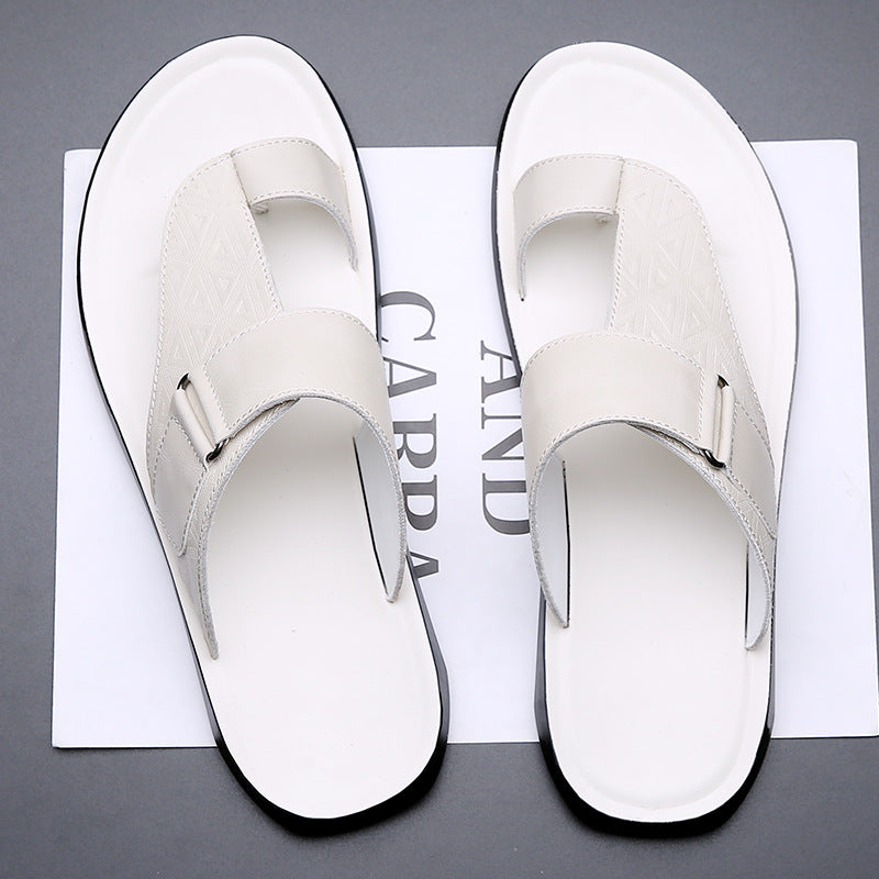 Aurelio Embossed Leather Sandals