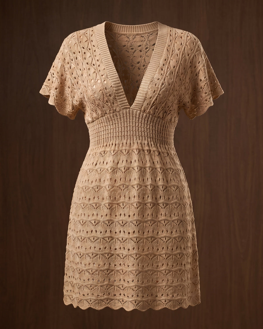 Romina Open-Knit Mini Dress
