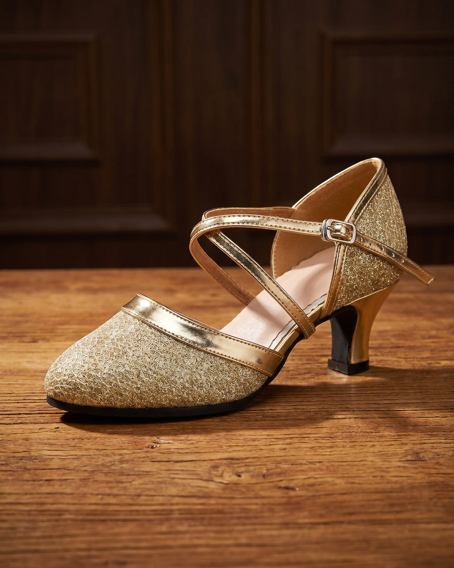 Rafaela Glitter Mesh Heeled Sandal