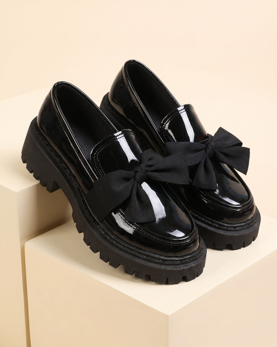 Eugenia Patent Bow Loafers