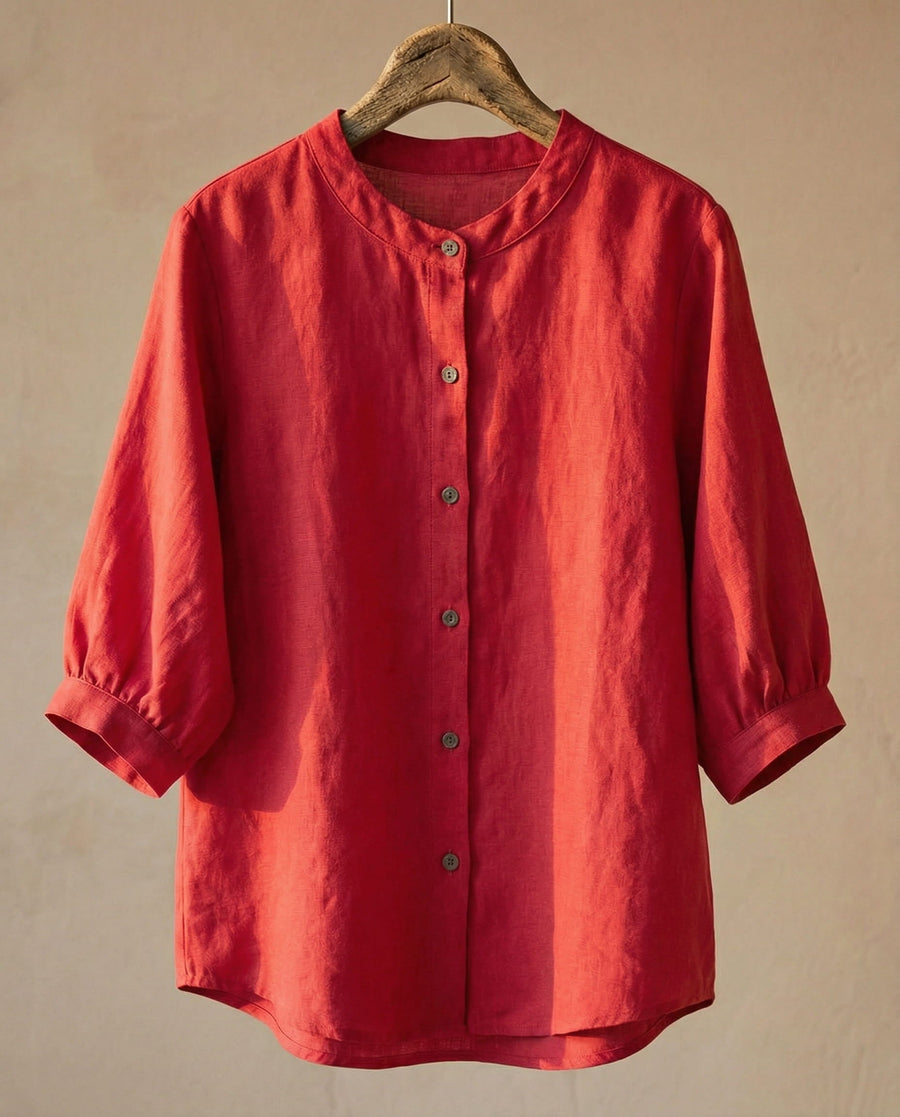 Giulia Cotton-Linen Blouse