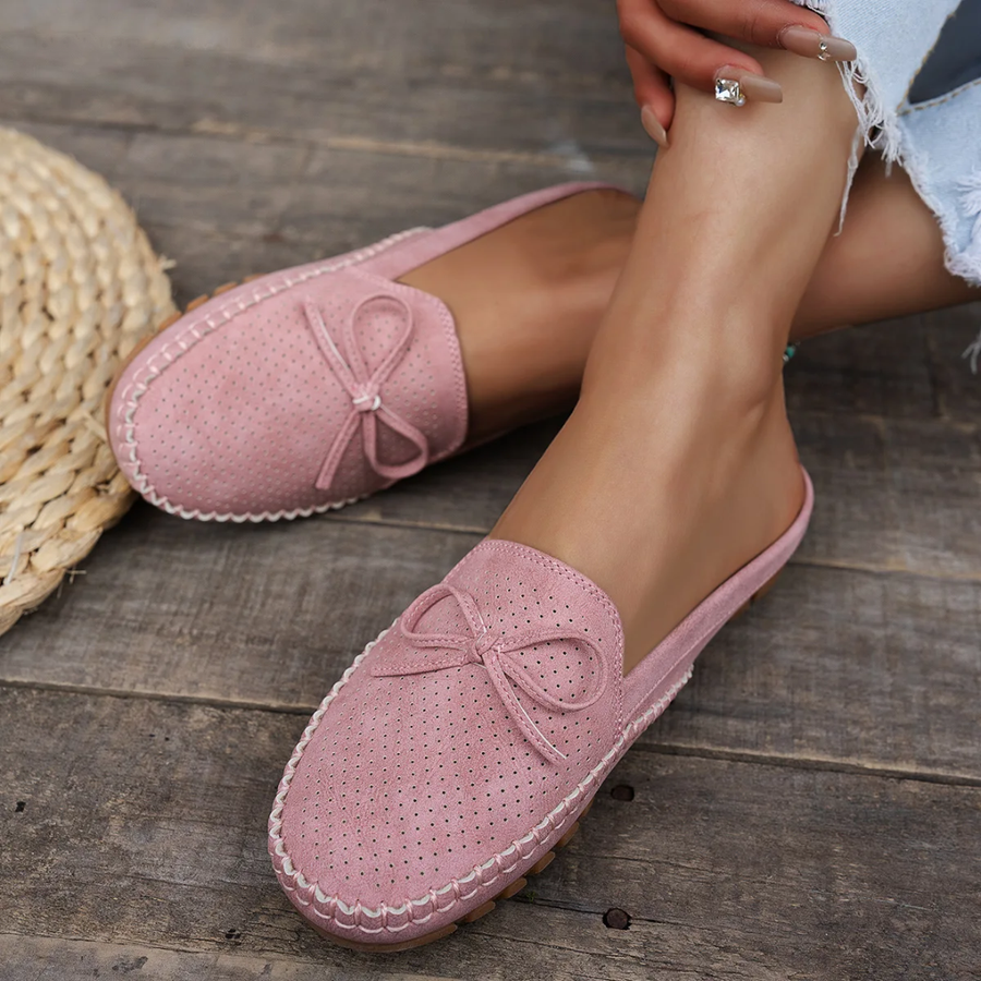 Comfort Bow Slip-On Mules