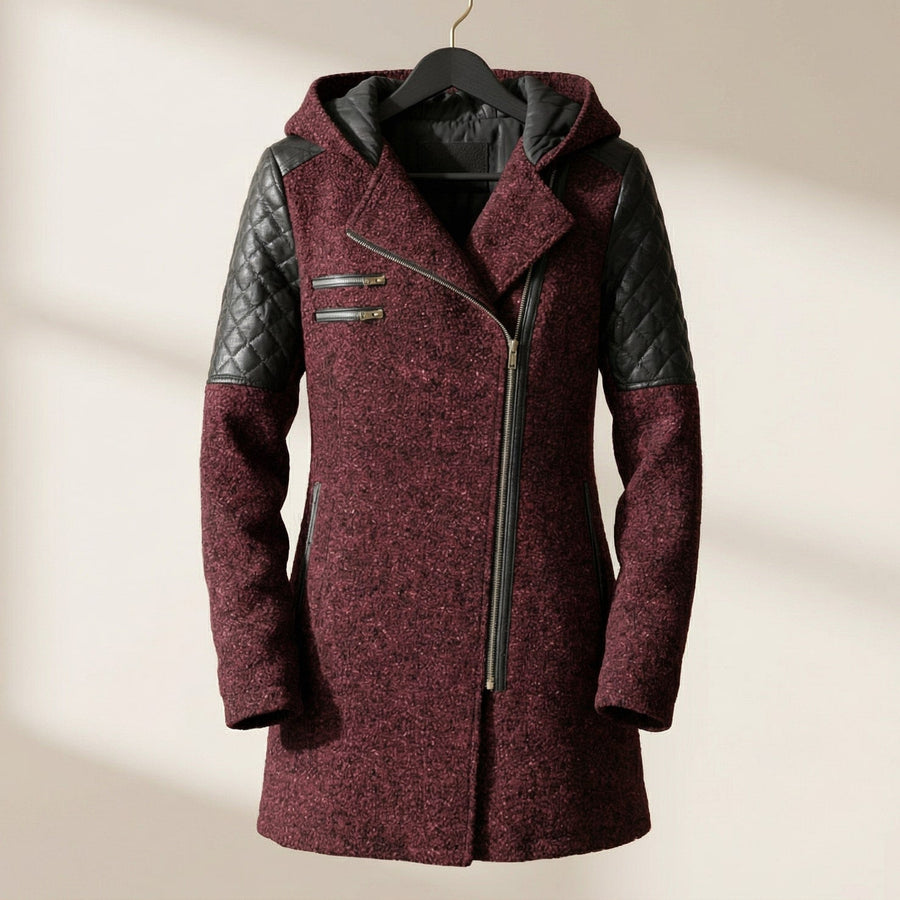 Valeria Asymmetric Hooded Coat