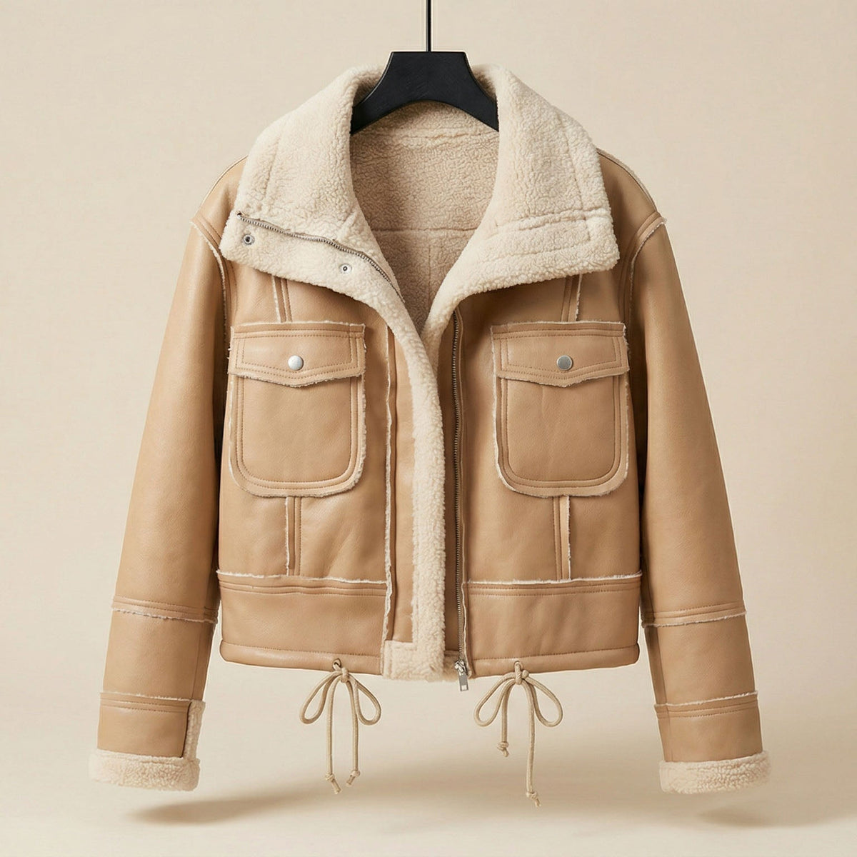 Antonella Lined Leather Jacket