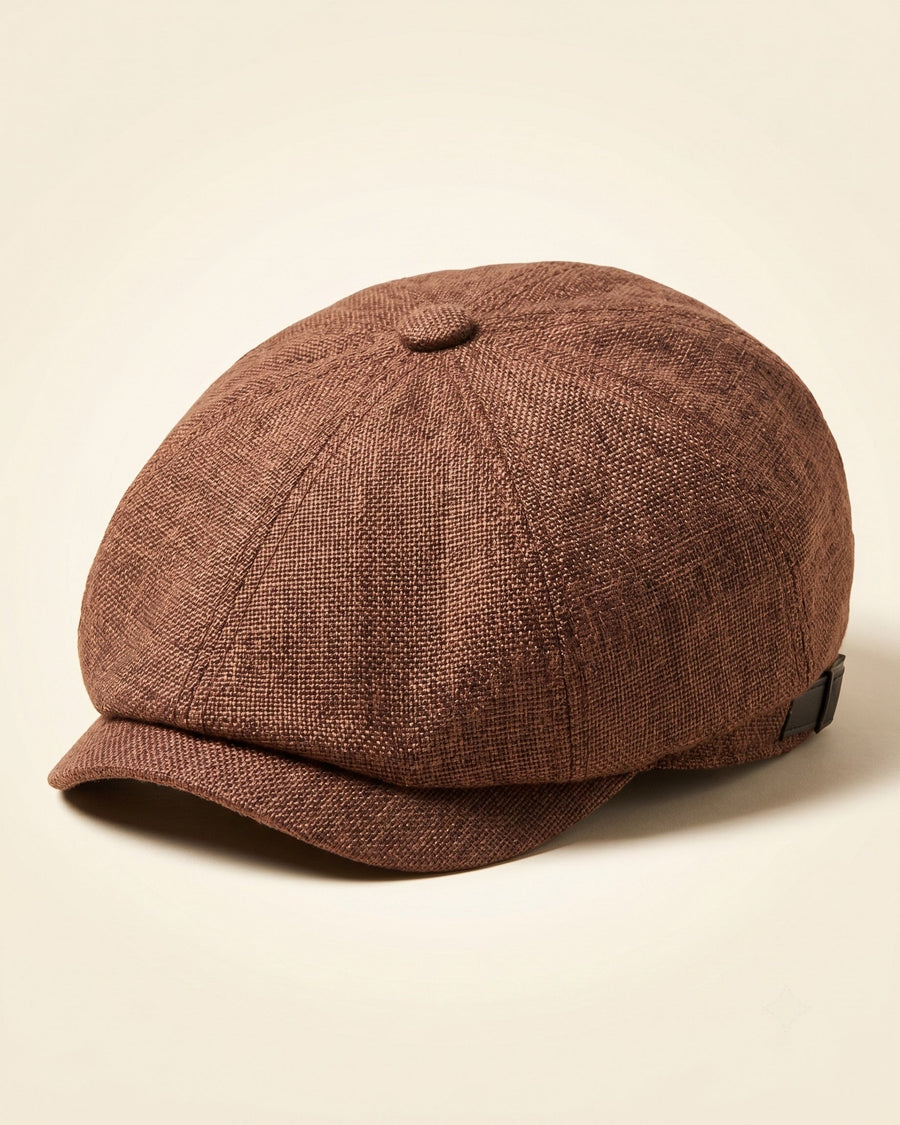 Virgilio Textured Woven Newsboy Cap